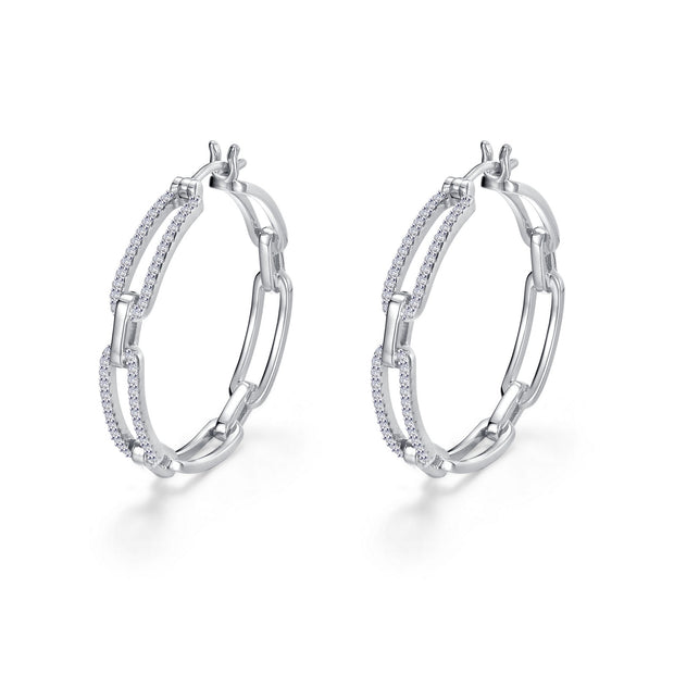 Paperclip Hoop Earrings