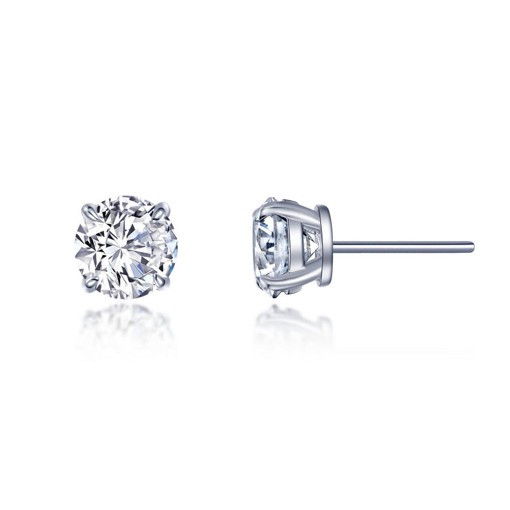 4 CTW Solitaire Stud Earrings