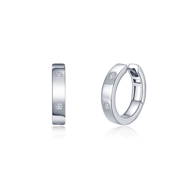 Invisible Set Huggie Hoop Earrings