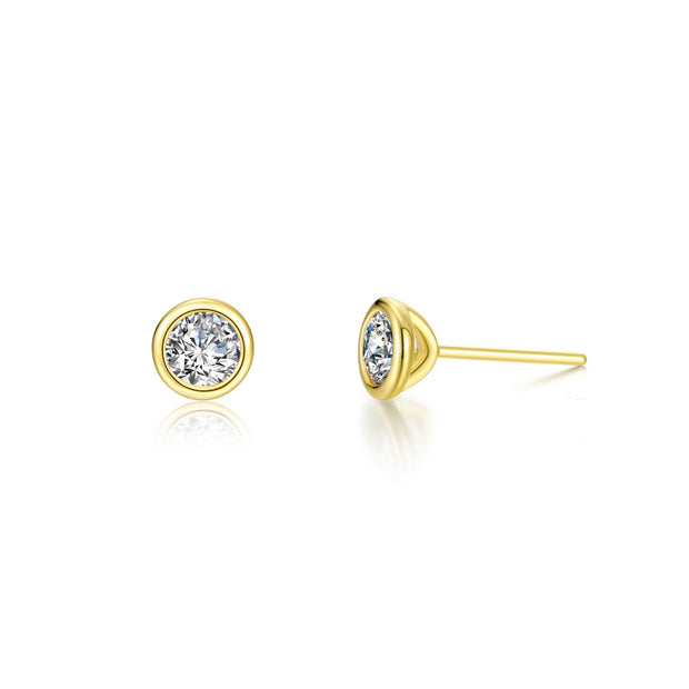 1 CTW Solitaire Stud Earrings