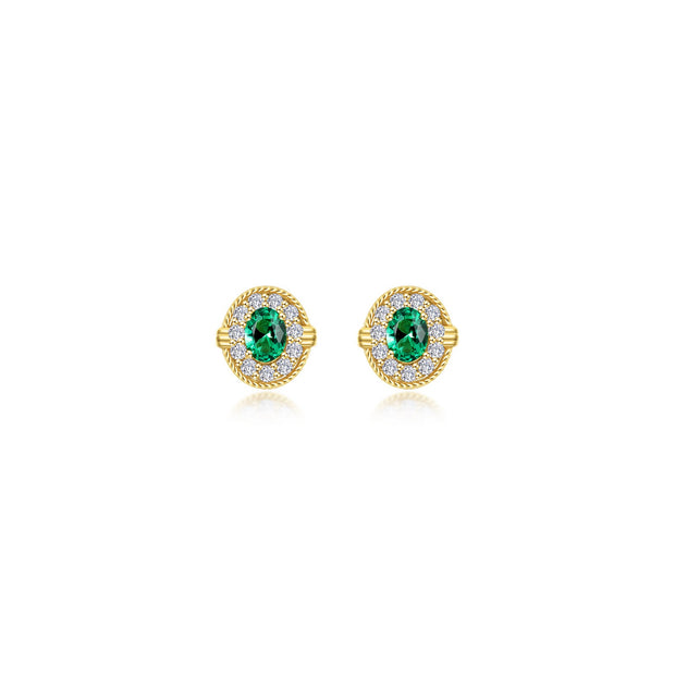 0.52 CTW Halo Stud Earrings