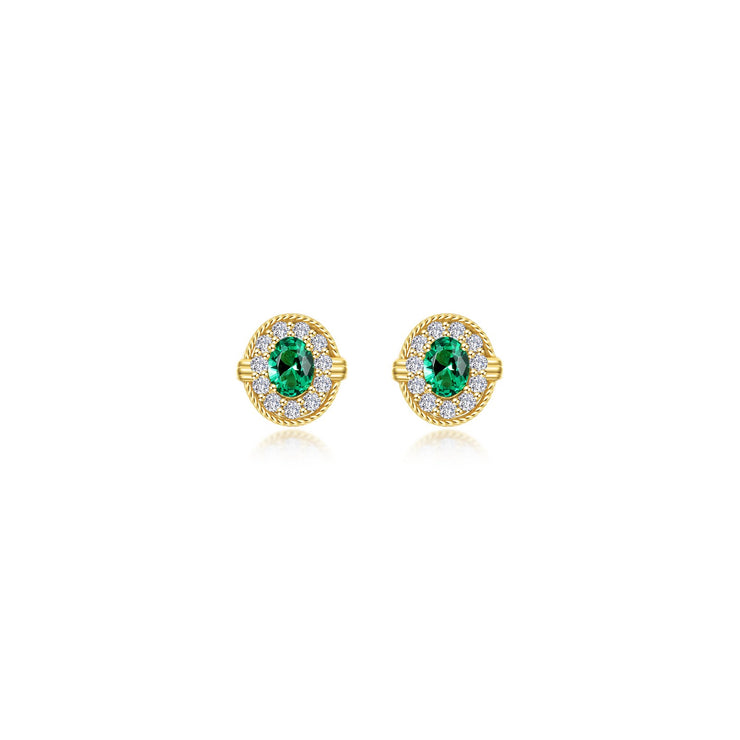 0.52 CTW Halo Stud Earrings