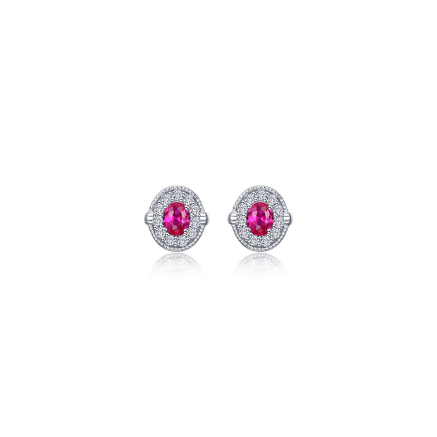 0.52 CTW Halo Stud Earrings