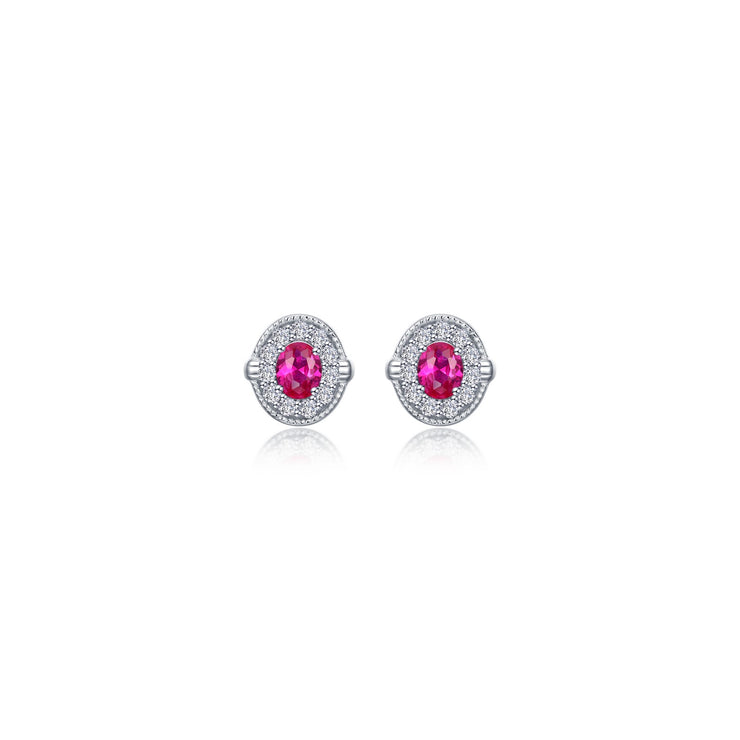 0.52 CTW Halo Stud Earrings