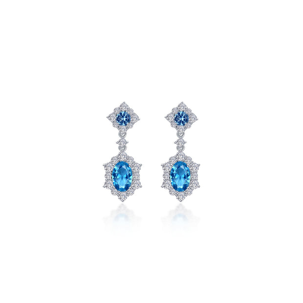 2.7 CTW Oval Halo Earrings