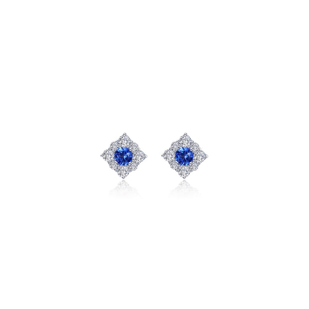 0.54 CTW Halo Stud Earrings