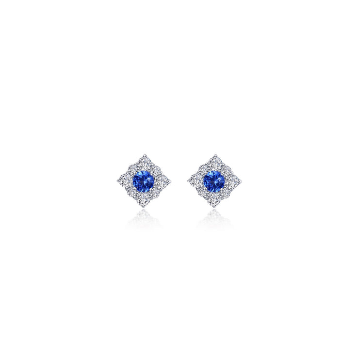 0.54 CTW Halo Stud Earrings