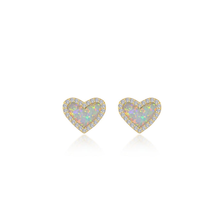 Halo Heart Stud Earrings