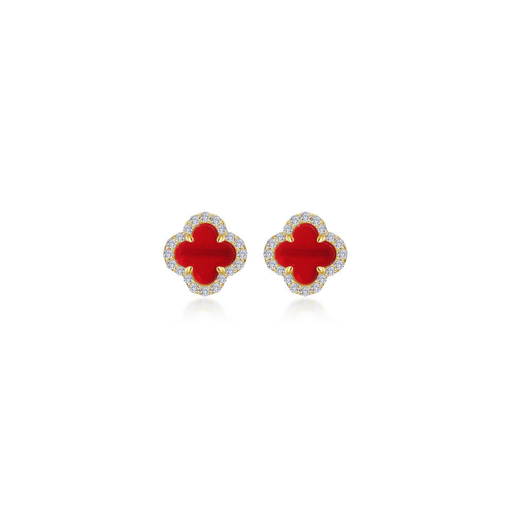 0.4 CTW Halo Stud Earrings