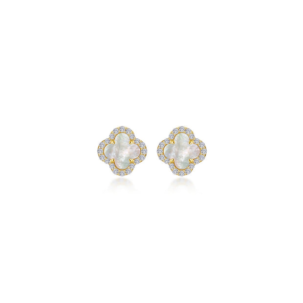 0.4 CTW Halo Stud Earrings