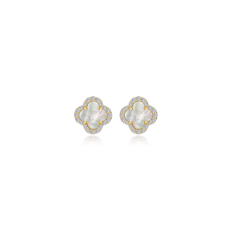 0.4 CTW Halo Stud Earrings