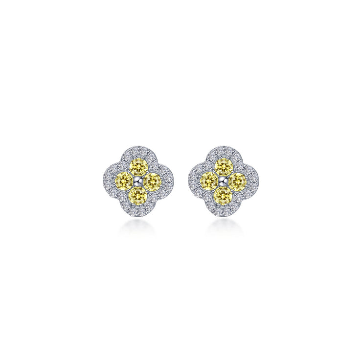 0.8 CTW Halo Stud Earrings