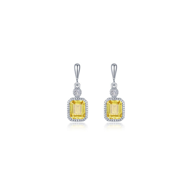 1.82 CTW Canary Drop Earrings