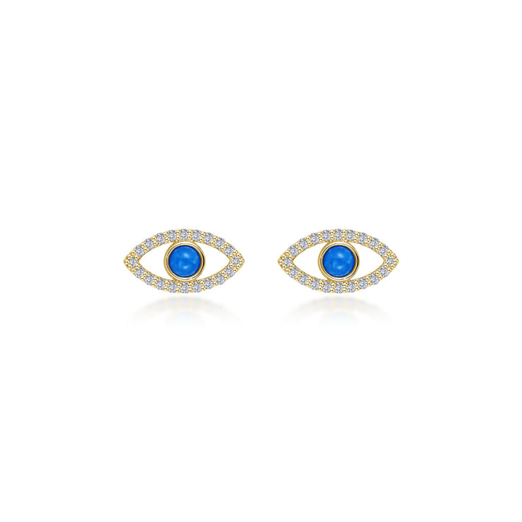 TURQUOISE EVIL EYE EARRINGS