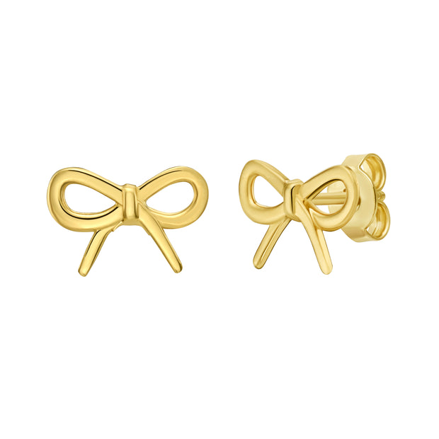 14K Small Bow Earring