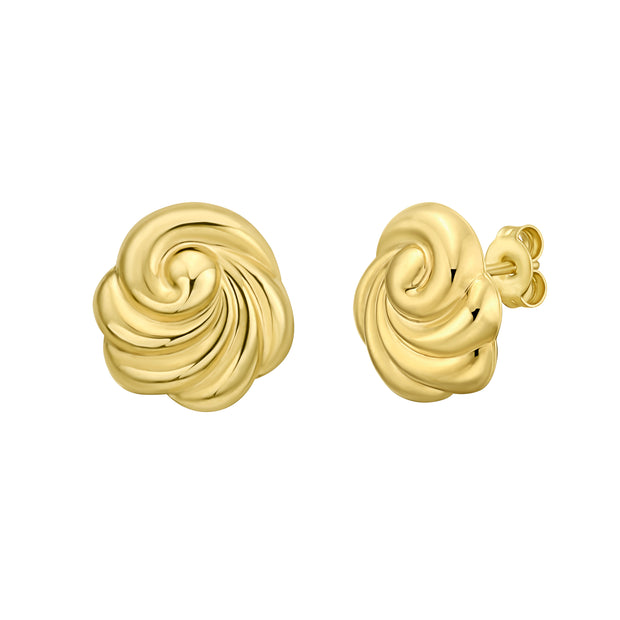 14K Swirl Knot Studs