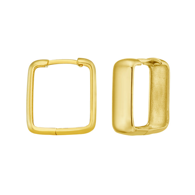 14K Square Hoops