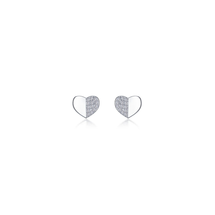 0.26 CTW Heart Stud Earrings