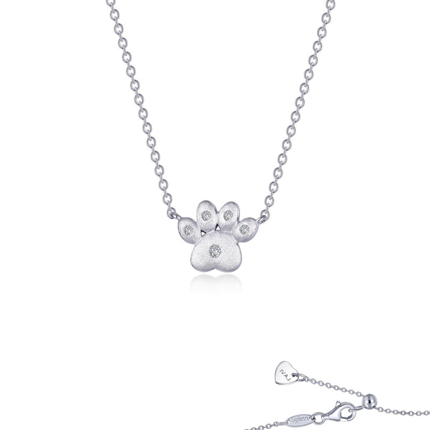 Puffy Paw Print Necklace