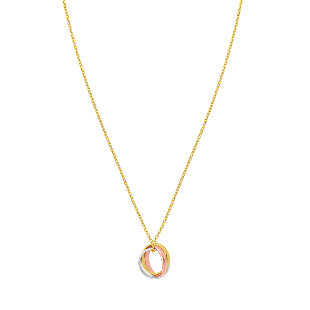 14K Trininty Chain Necklace