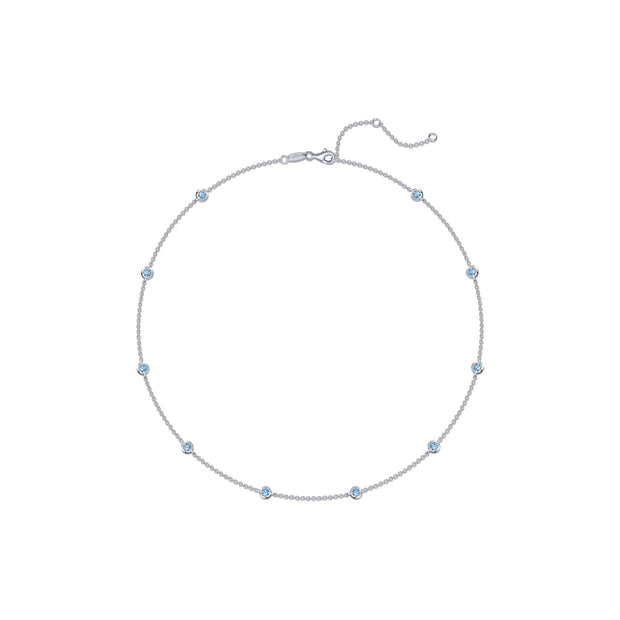 Classic Bezel-Set Station Necklace