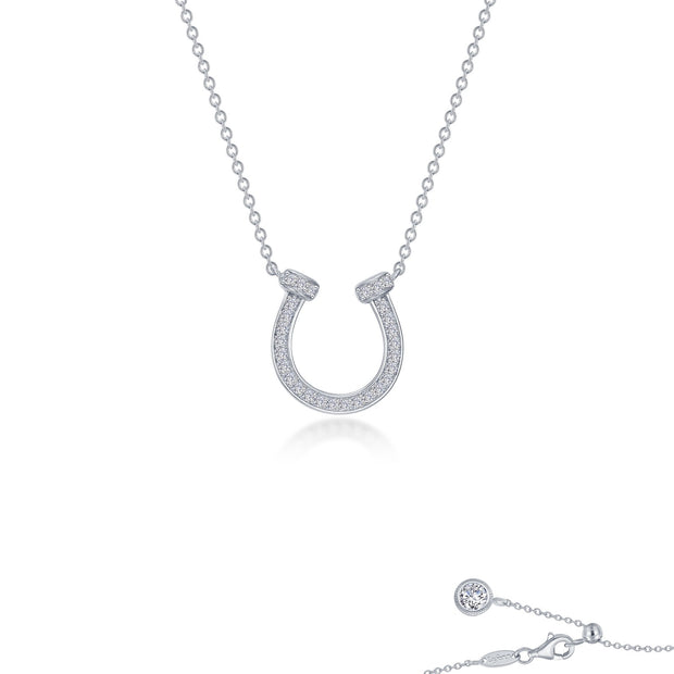 Pave Horseshoe Necklace