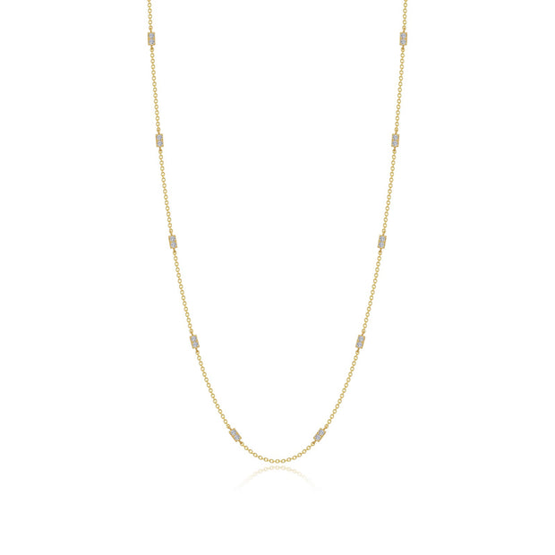 0.6 CTW Adjustable Station Necklace