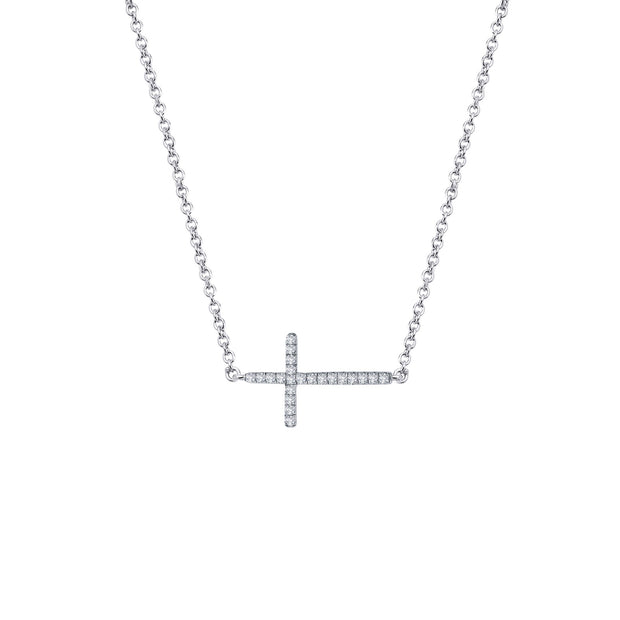 Sideways Cross Necklace