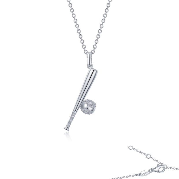 Baseball and Bat Necklace