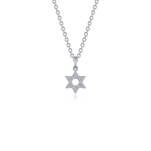 0.55 CTW Star of David Necklace