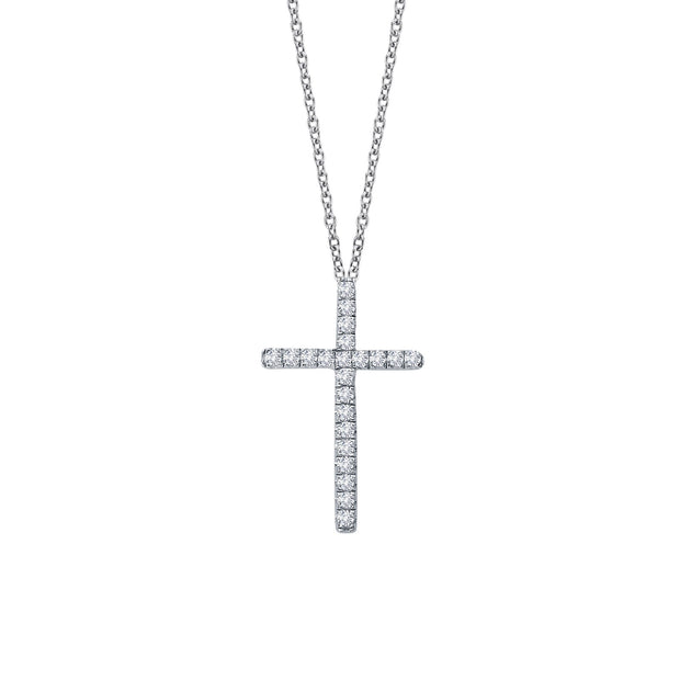 0.22 CTW Cross Necklace