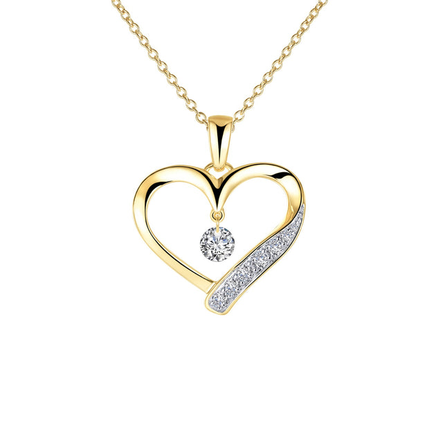 Open Heart Pendant Necklace