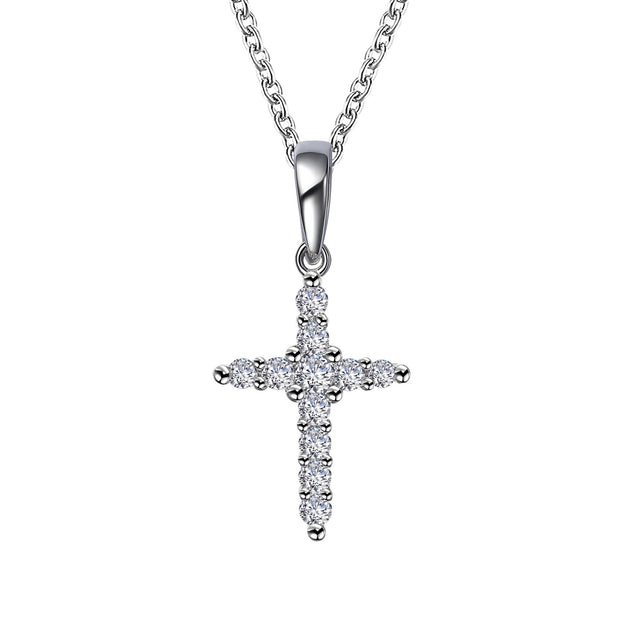 0.33 CTW Cross Pendant Necklace