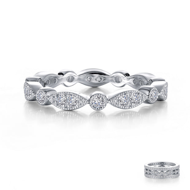 Stackable Wave Eternity Band