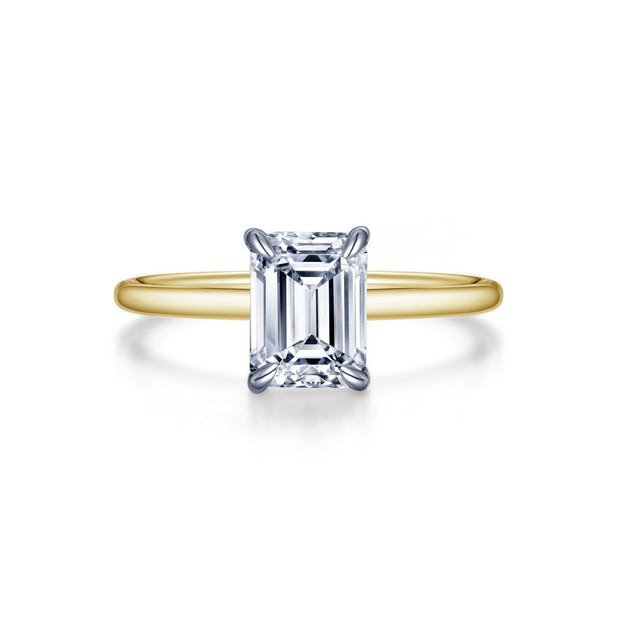 Emerald-Cut Solitaire Engagement Ring