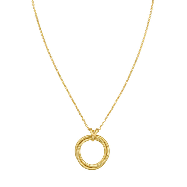 14K Interlocking Medium Trinity Necklace