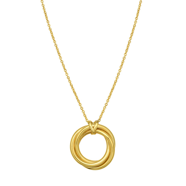 14K Interlocking Large Trinity Necklace