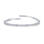 3.25 CTW Station Flexible Tennis Bracelet