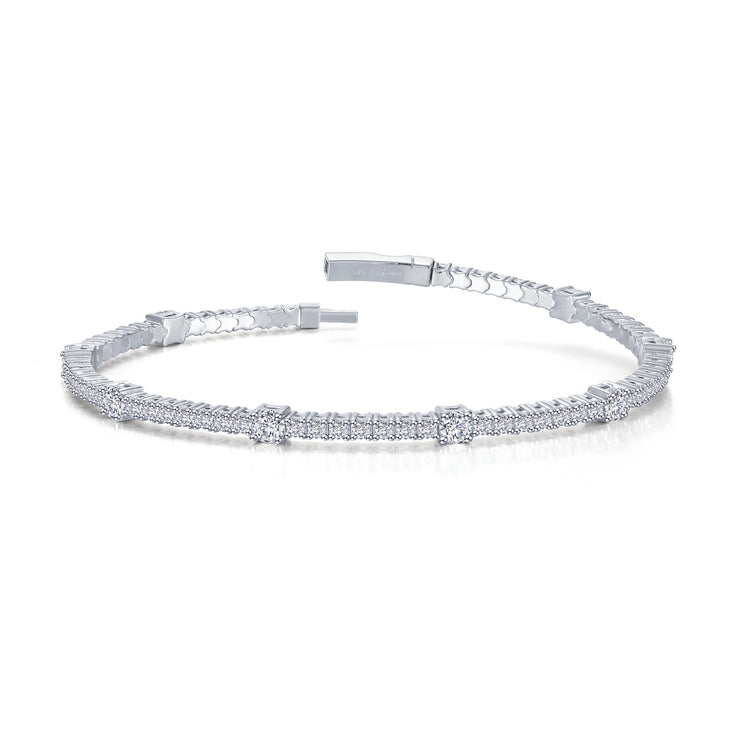 3.25 CTW Station Flexible Tennis Bracelet