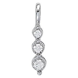 Three Stone Diamond Pendant