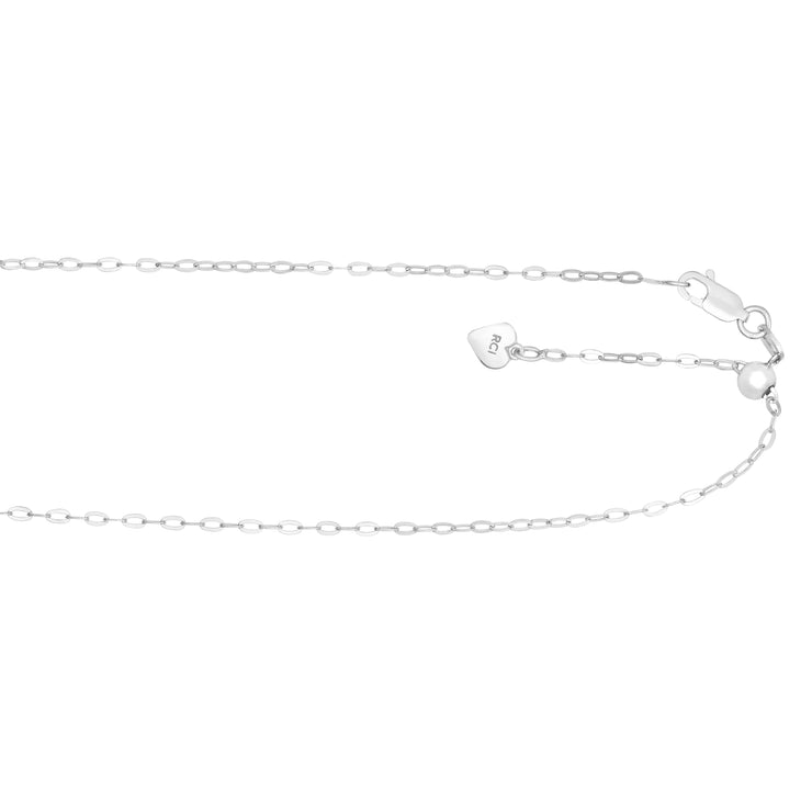 Silver 1.5mm Adjustable Piatto Chain