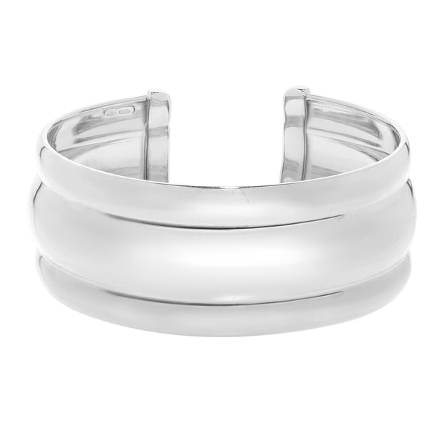 Silver Bold Ribbed Cuff