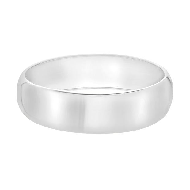 Silver Bold Domed Classic Bangle