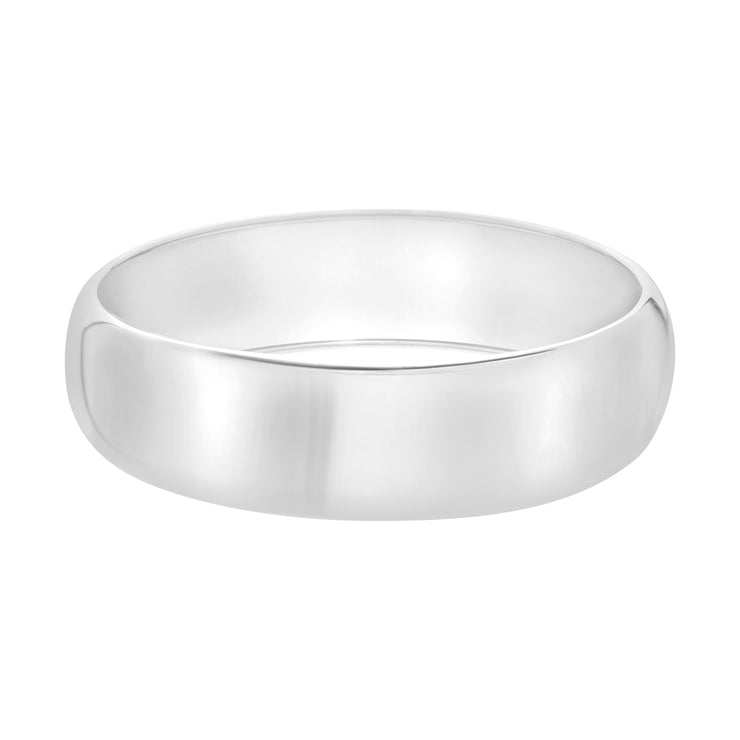 Silver Bold Domed Classic Bangle