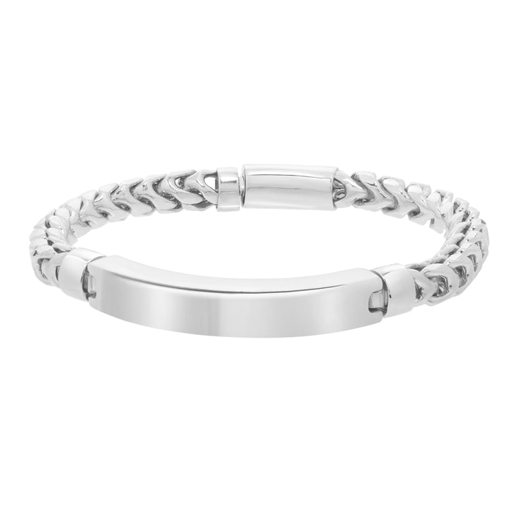 Silver Woven D Bracelet