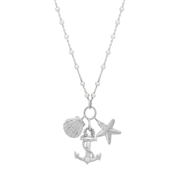 Silver Sea Life Charm Necklace