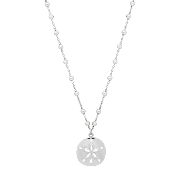 Silver Sand Dollar Necklace