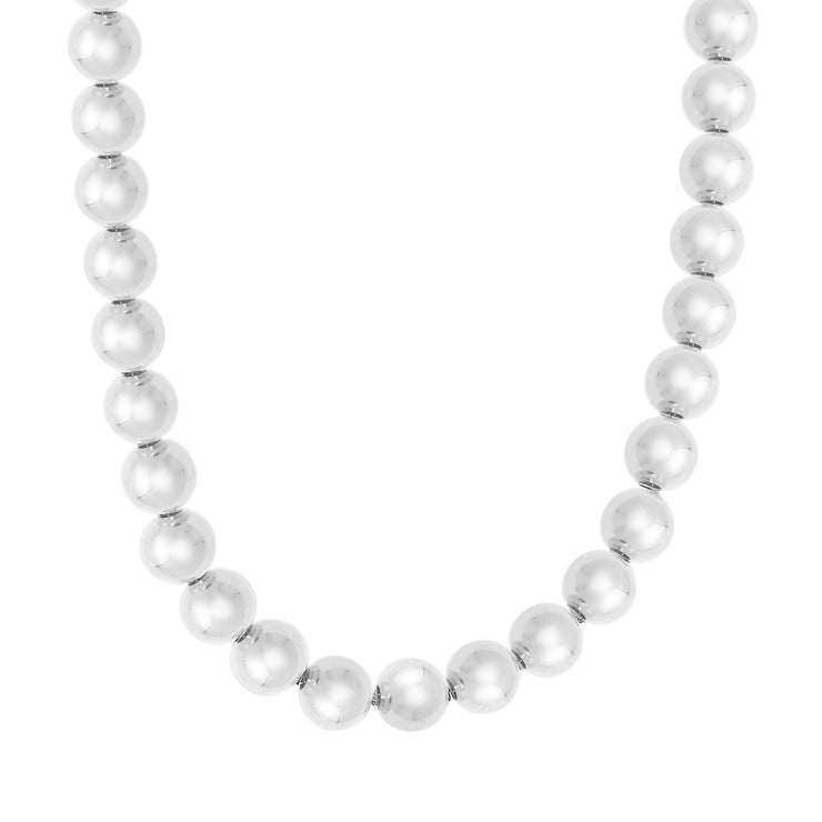 Silver Bold Bead Necklace