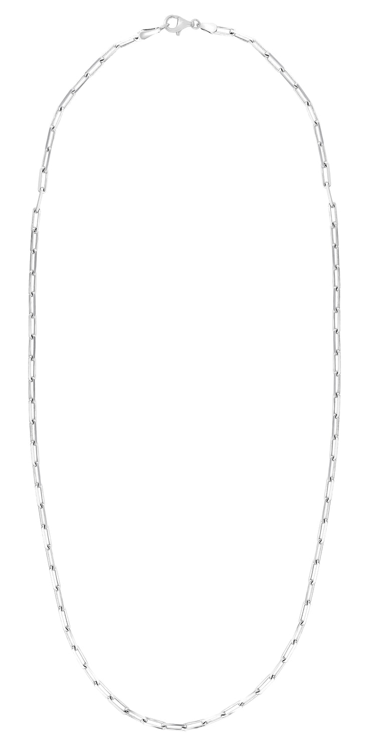 Silver 2.5mm Paperclip Chain