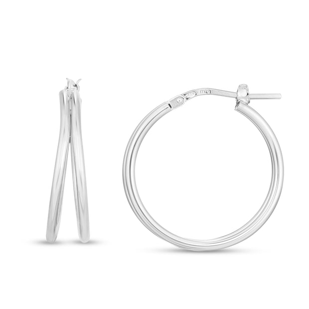 Silver 23mm Split Hoops